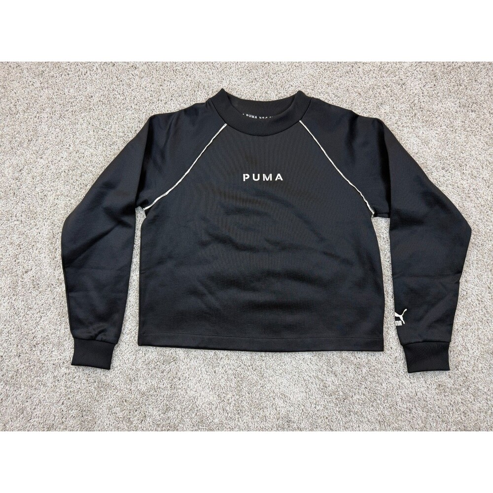 PUMA Women's  Sweatshirt Size M Long Sleeve Black